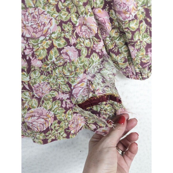 Plain Jane San Francisco Hippie Boho Top Mini Dress Cottage Floral Size 5 Babydo - Picture 10 of 13
